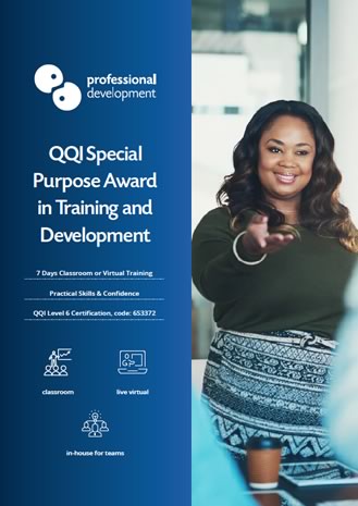 
		
		QQI Special Purpose Award in Training & Development
	
	 Course Borchure